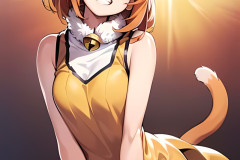Anime girl in yellow dress